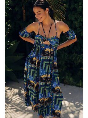 João Incerti Strappy Maxi with Removable Drop Shoulder Sleeves
